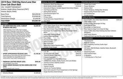 2019 RAM 1500 Big Horn/Lone Star