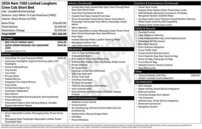 2026 RAM 1500 Longhorn