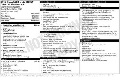 2026 Chevrolet Silverado 1500 LT