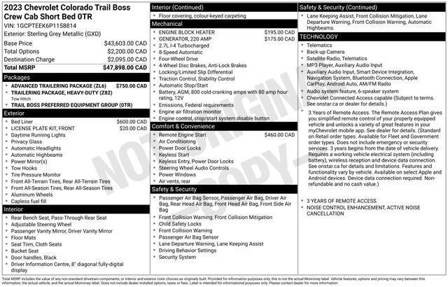 2023 Chevrolet Colorado 4WD Trail Boss