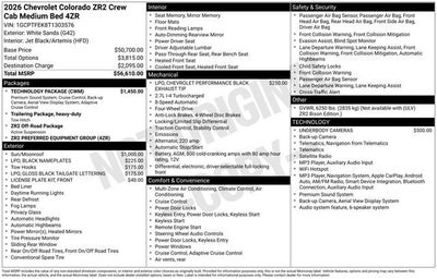 2026 Chevrolet Colorado ZR2