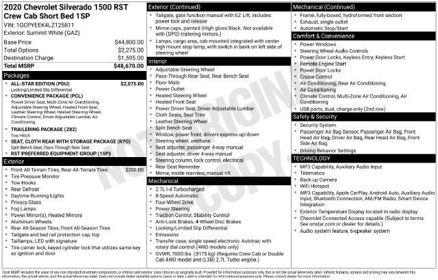 2020 Chevrolet Silverado 1500 RST