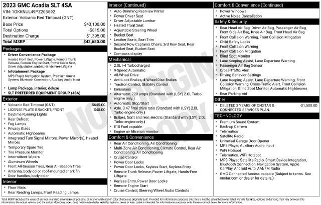 2023 GMC Acadia SLT