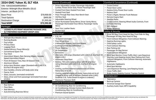 2024 GMC Yukon XL SLT