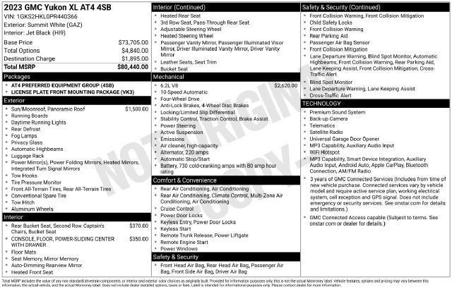 2023 GMC Yukon XL AT4