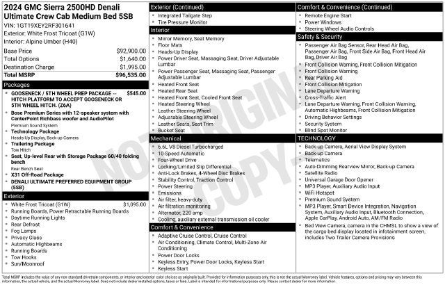 2024 GMC Sierra 2500 HD Denali Ultimate