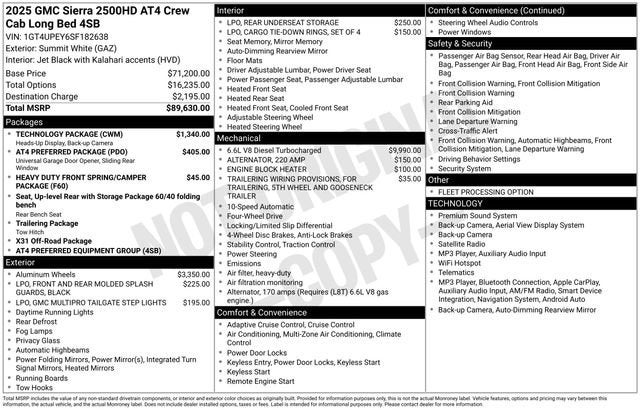 2025 GMC Sierra 2500 HD AT4