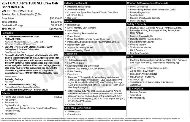 2021 GMC Sierra 1500 SLT