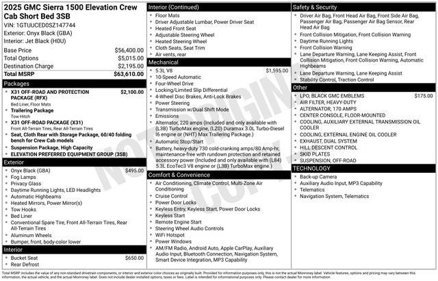2025 GMC Sierra 1500 Elevation