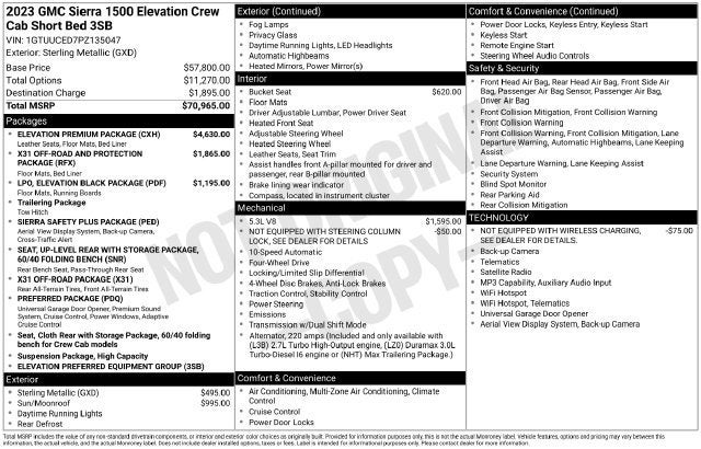 2023 GMC Sierra 1500 Elevation