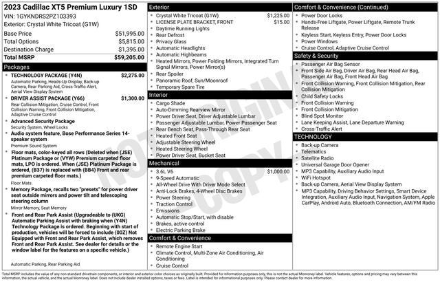 2023 Cadillac XT5 Premium Luxury