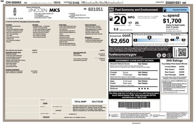 2013 Lincoln MKS EcoBoost