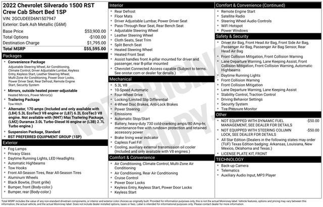 2022 Chevrolet Silverado 1500 RST