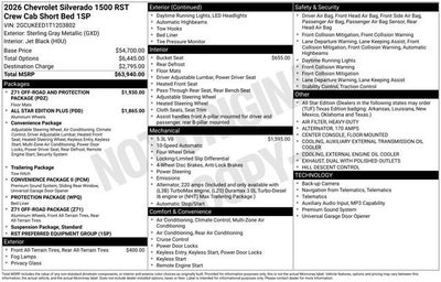 2026 Chevrolet Silverado 1500 RST