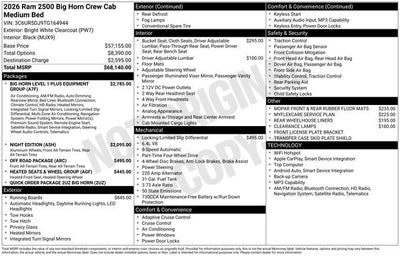 2026 RAM 2500 Big Horn