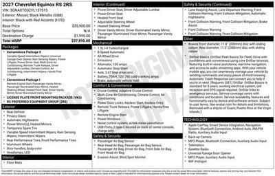 2027 Chevrolet Equinox RS