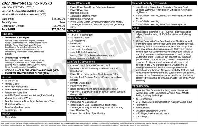 2027 Chevrolet Equinox RS