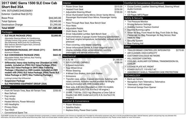 2017 GMC Sierra 1500 SLE