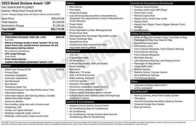 2023 Buick Enclave Avenir