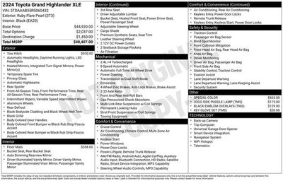 2024 Toyota Grand Highlander XLE