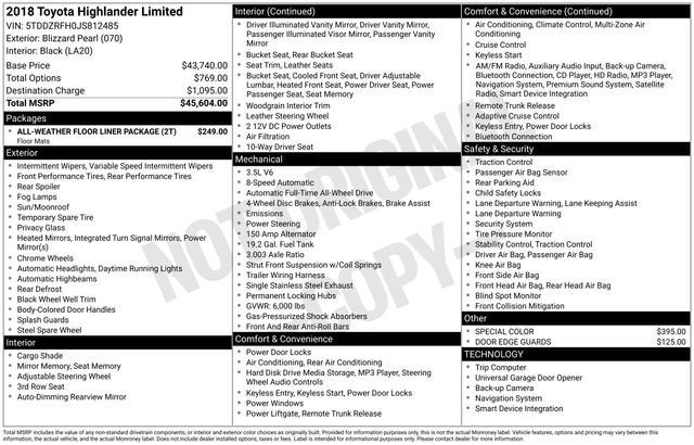2018 Toyota Highlander Limited