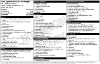 2025 Toyota Sienna LE