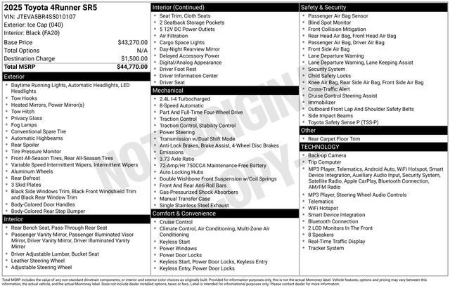 2025 Toyota 4Runner SR5
