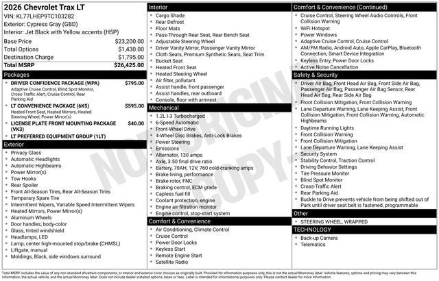 2026 Chevrolet Trax LT