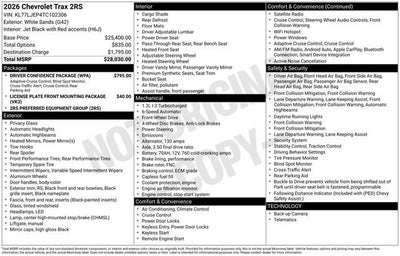 2026 Chevrolet Trax 2RS