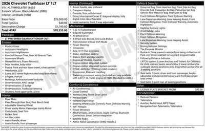 2026 Chevrolet Trailblazer LT