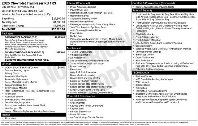 2025 Chevrolet Trailblazer RS