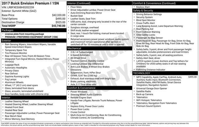 2017 Buick Envision Premium I